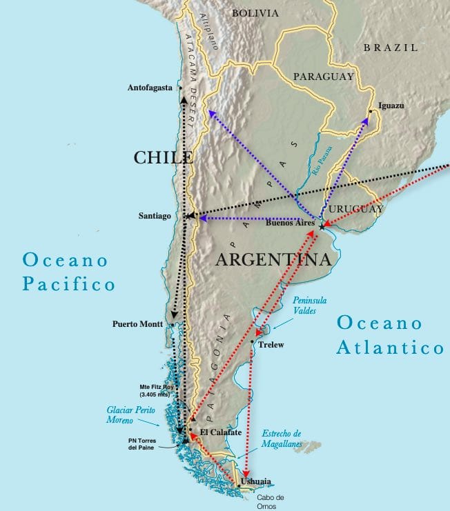 Itinerario de Viaje a Patagonia